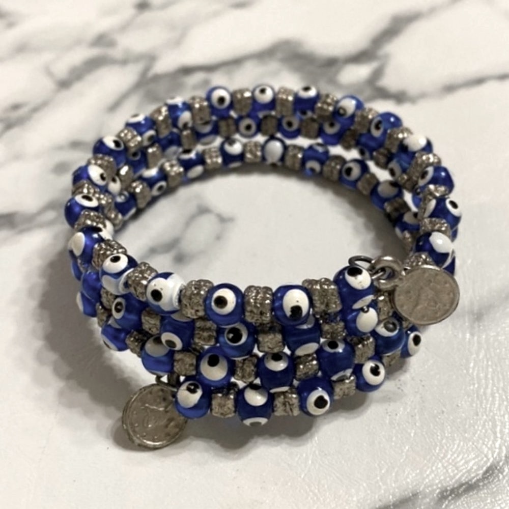 Evil eye wrap bracelet